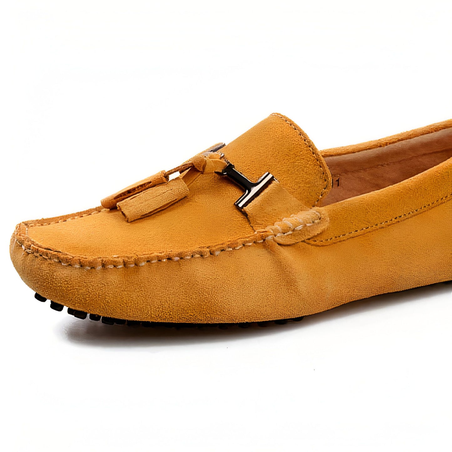 Nova Mocassins daim camel à glands pour homme
