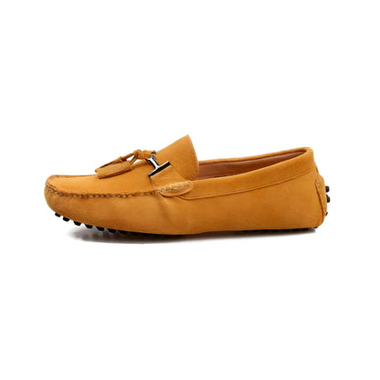 Nova Mocassins daim camel à glands pour homme