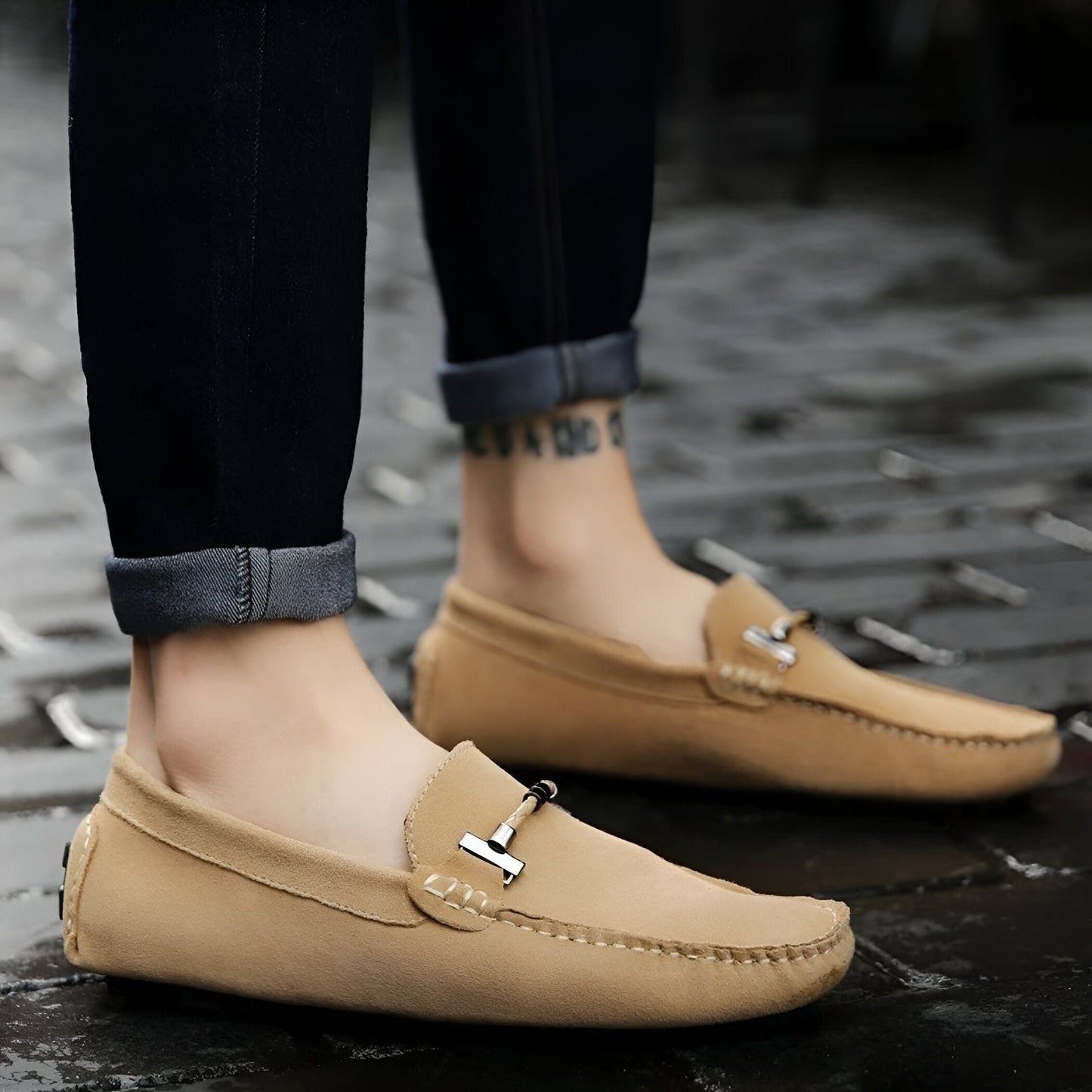 BrandX Mocassins Daim Doublés Homme - Confort Polyvalent