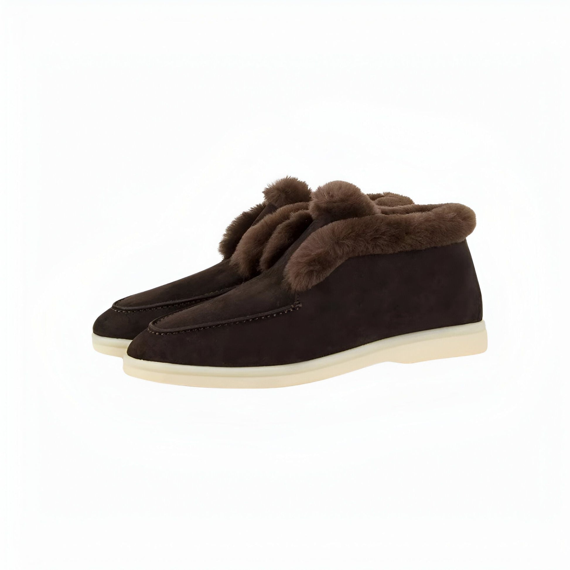 Eclat Mocassins Fourrés Simili Daim Femme pour l'Hiver