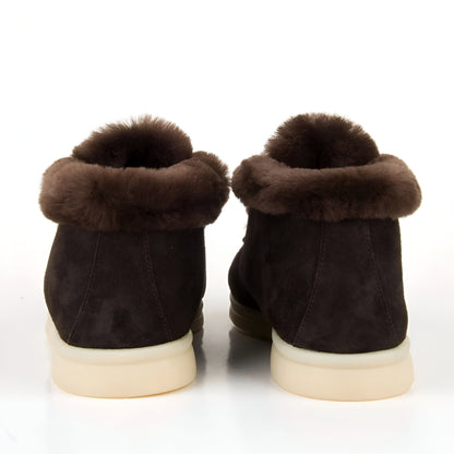 Eclat Mocassins Fourrés Simili Daim Femme pour l'Hiver