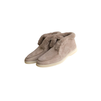 Eclat Mocassins Fourrés Simili Daim Femme pour l'Hiver