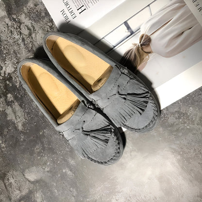 InkaWear Mocassins Daim Indien à Glands Confortables