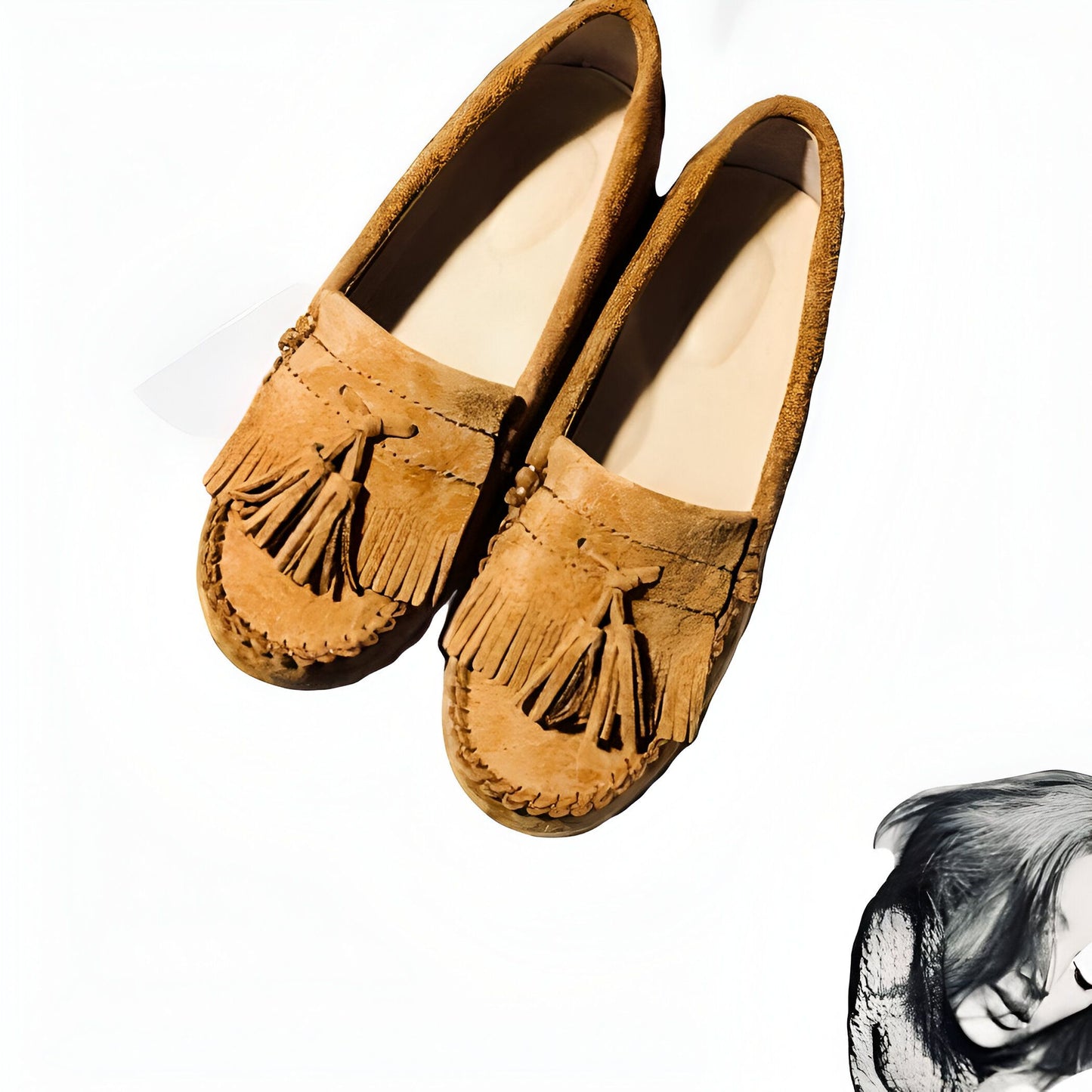 InkaWear Mocassins Daim Indien à Glands Confortables