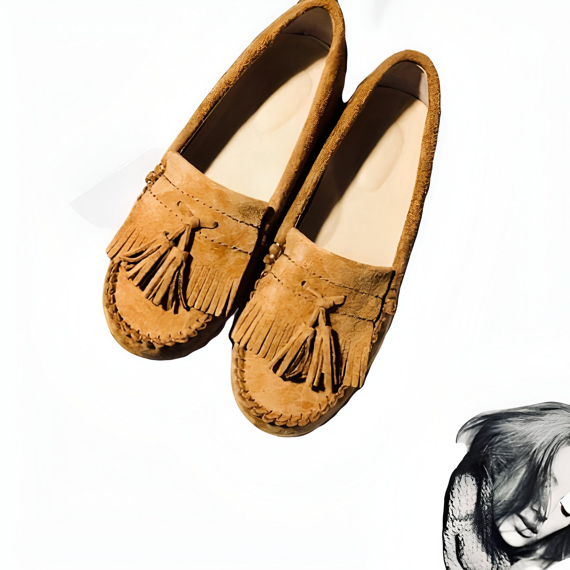 InkaWear Mocassins Daim Indien à Glands Confortables