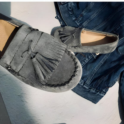 InkaWear Mocassins Daim Indien à Glands Confortables