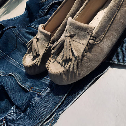 InkaWear Mocassins Daim Indien à Glands Confortables
