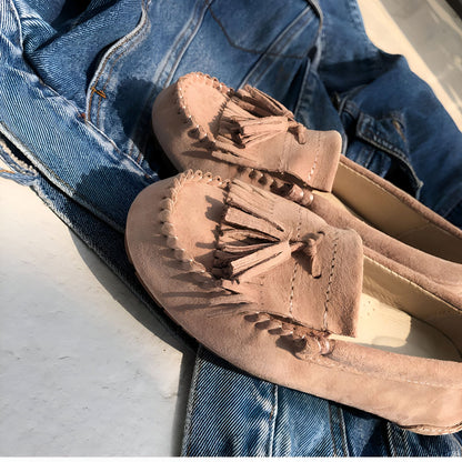InkaWear Mocassins Daim Indien à Glands Confortables