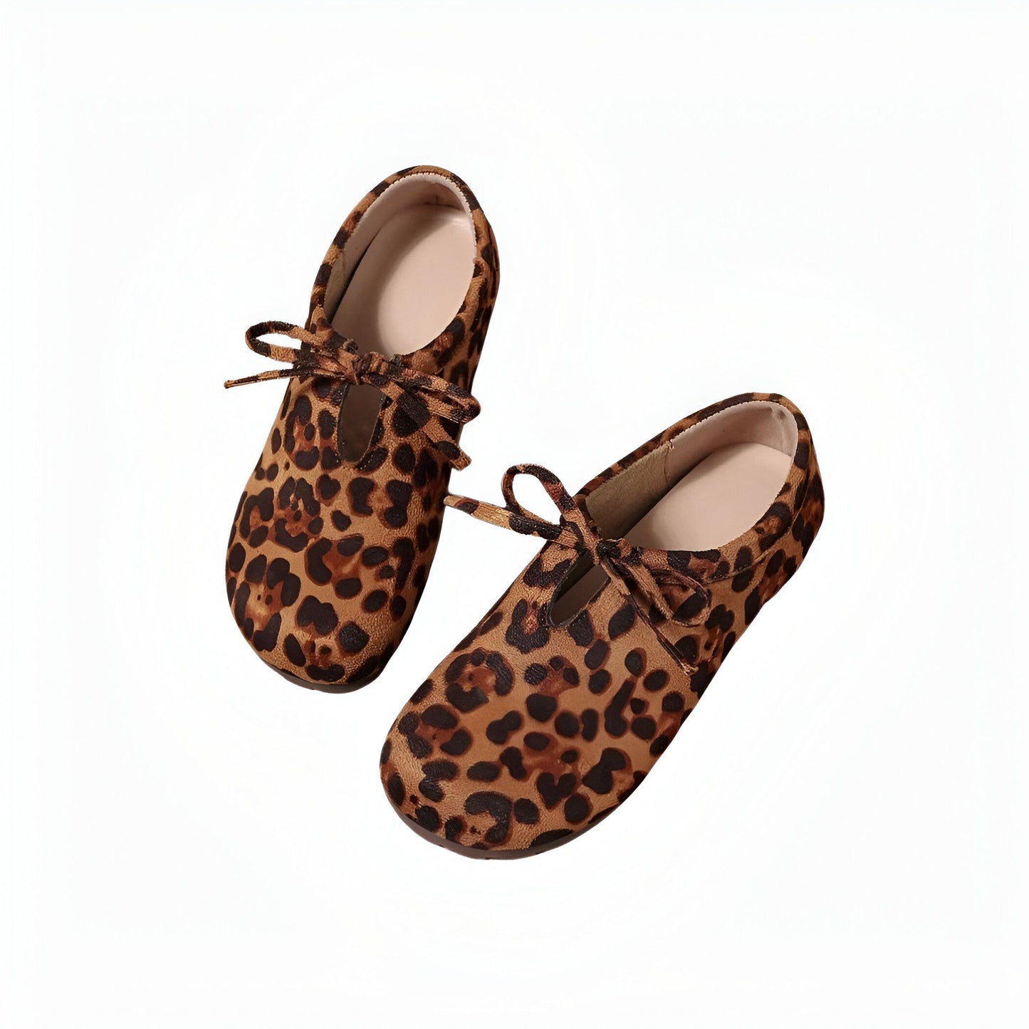 LuxePied Mocassins Daim Léopard Nœud Femme Confortables