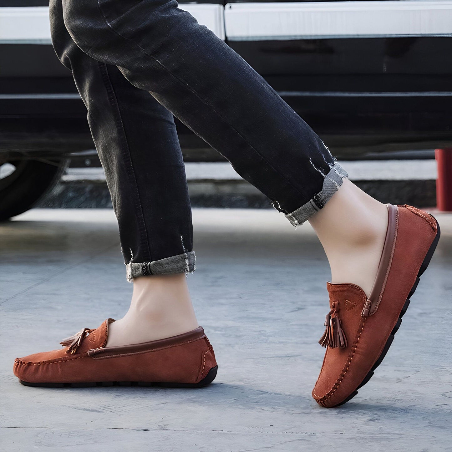 BrandX Mocassins Daim Homme Respirant Tendance