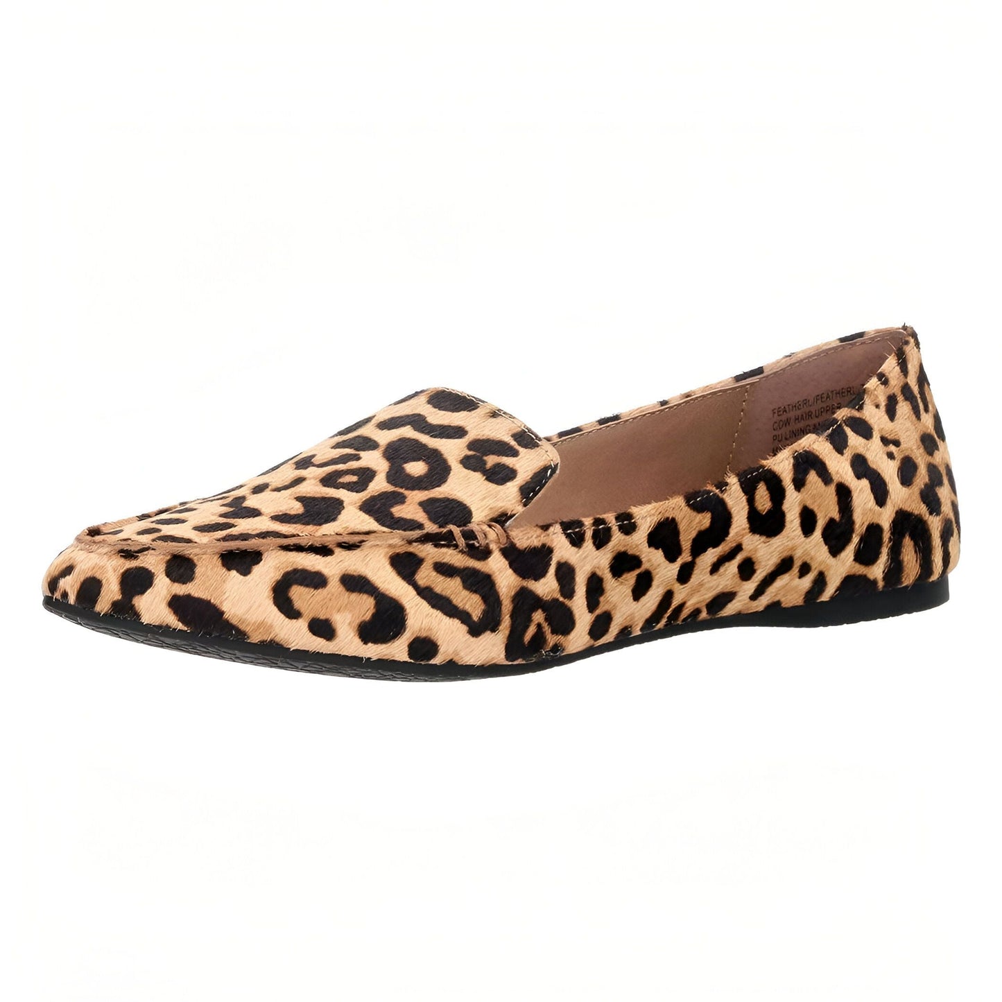 Luxora Mocassins Femme Pointus Cuir Vachette Léopard