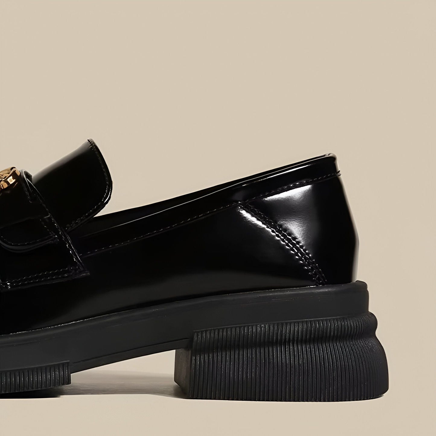 Mocassins Femme - Plateforme Fleur Métallique Élégants