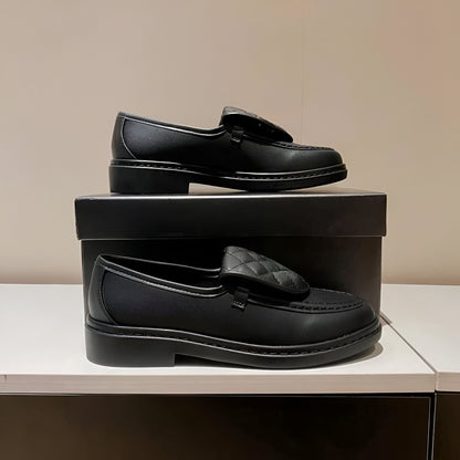 LuxeNova Mocassins Femme Matelassés à Talon Carré