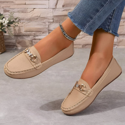 Luxora Mocassins Femme Chaîne & Strass Élégants