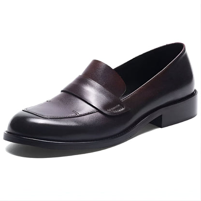 LuxeWave Mocassins Femme Cuir Véritable Élégants