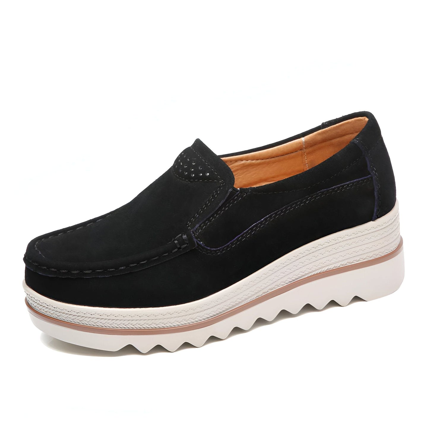 Mocassins Femme Compensés Confortables Style Polyvalent