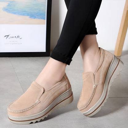 Mocassins Femme Compensés Confortables Style Polyvalent
