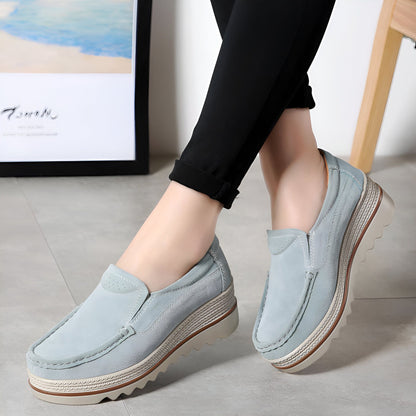 Mocassins Femme Compensés Confortables Style Polyvalent