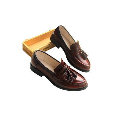 Noblesse Mocassins femme cuir à glands, talon carré
