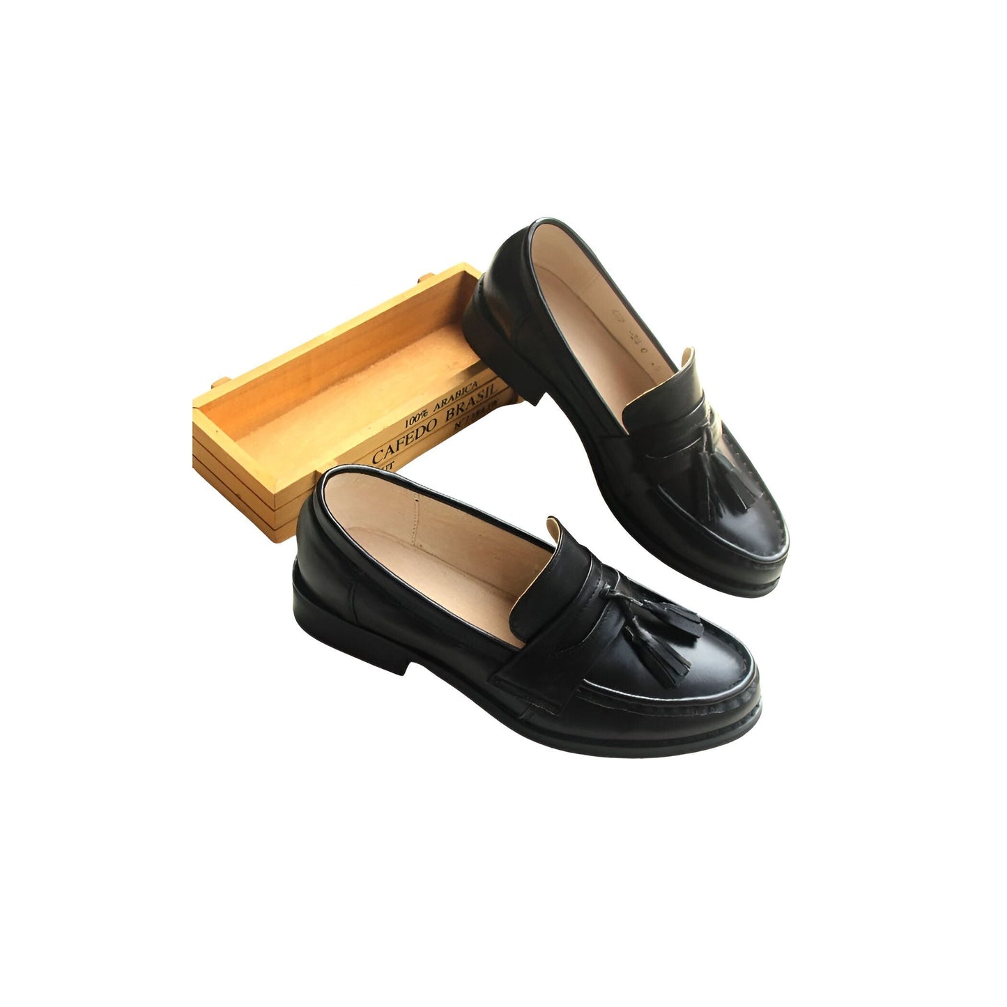 Noblesse Mocassins femme cuir à glands, talon carré