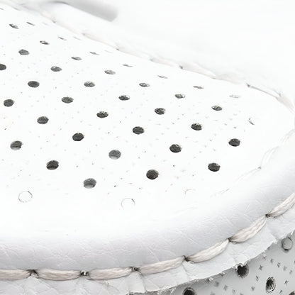 Mocassins Femme Cuir Végan Respirant Semelle Compensée