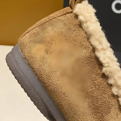 Mocassins Femme Daim Doublé Chaud Élégant - Luxe