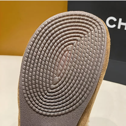 Mocassins Femme Daim Doublé Chaud Élégant - Luxe