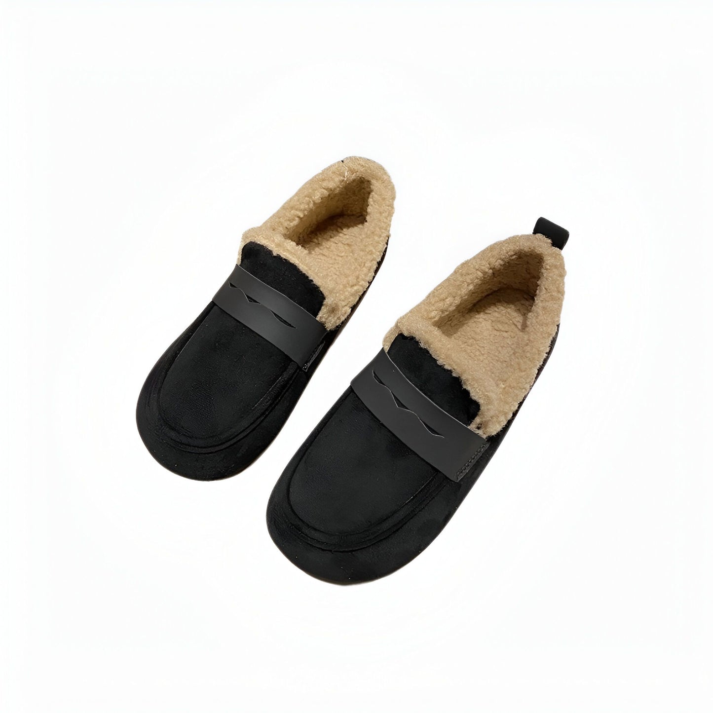 Mocassins Femme Daim Doublé Chaud Élégant - Luxe