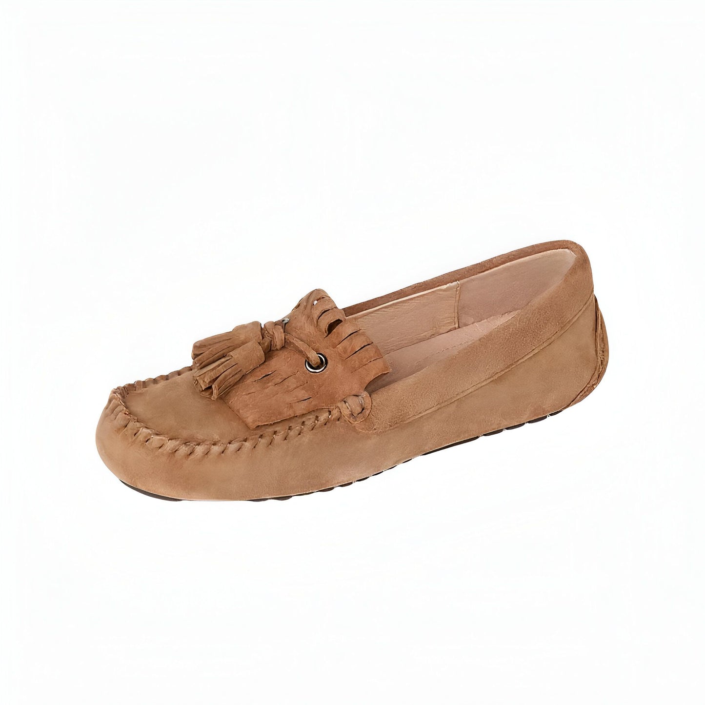 Édition Luxe Mocassins daim femme avec franges