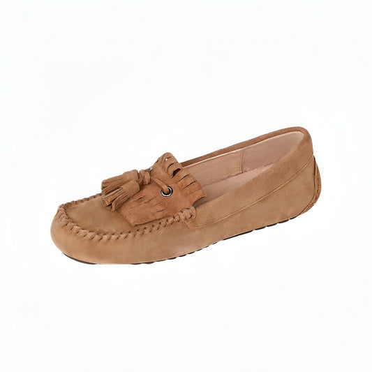Édition Luxe Mocassins daim femme avec franges