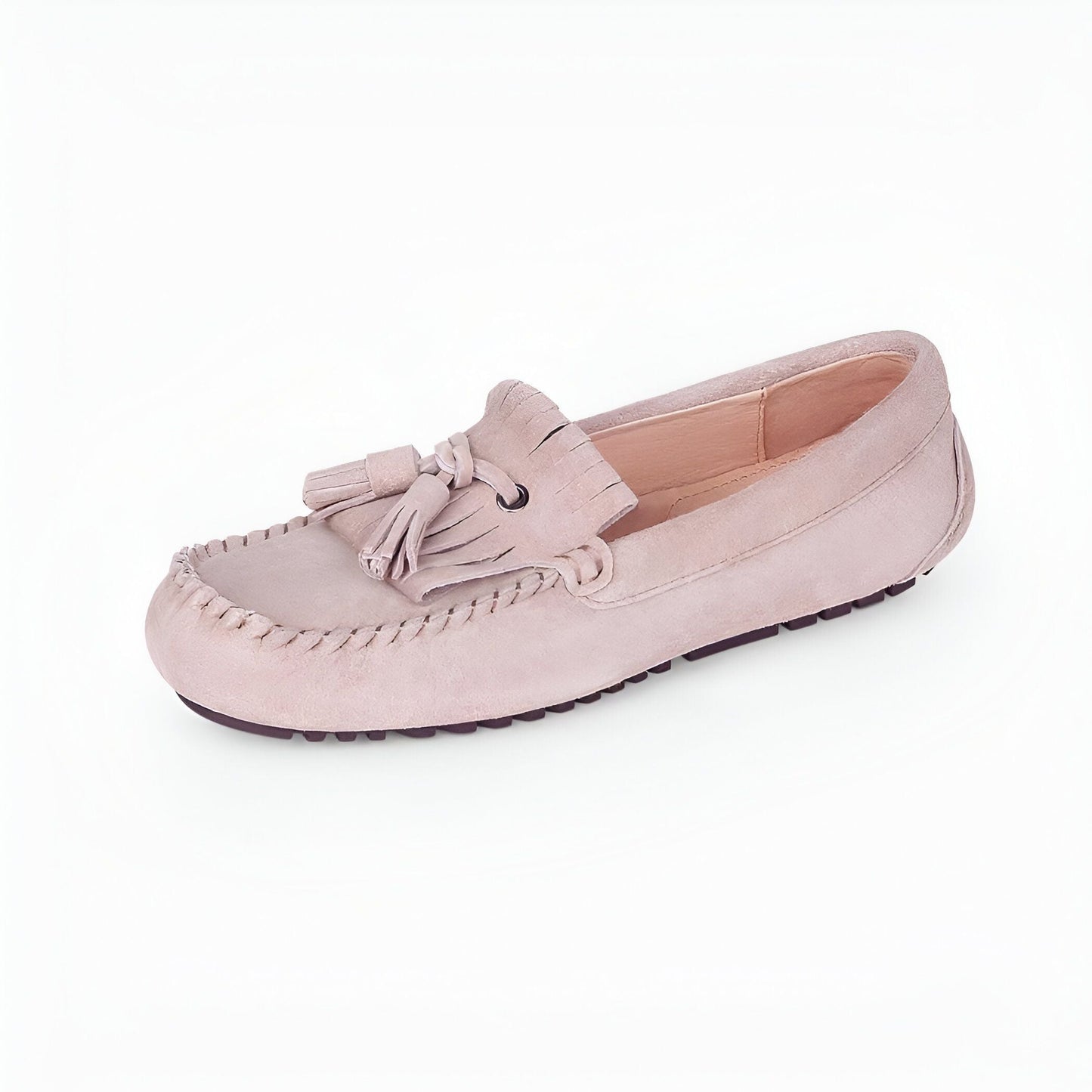 Édition Luxe Mocassins daim femme avec franges