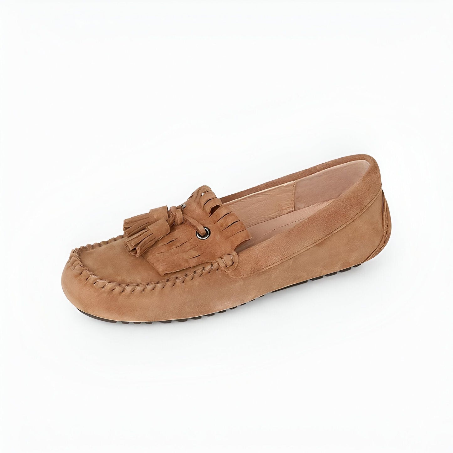 Édition Luxe Mocassins daim femme avec franges
