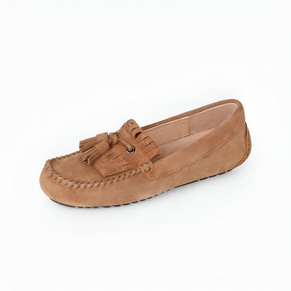 Édition Luxe Mocassins daim femme avec franges