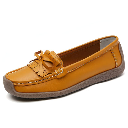 Signature Mocassins Femme Cuir Véritable à Franges