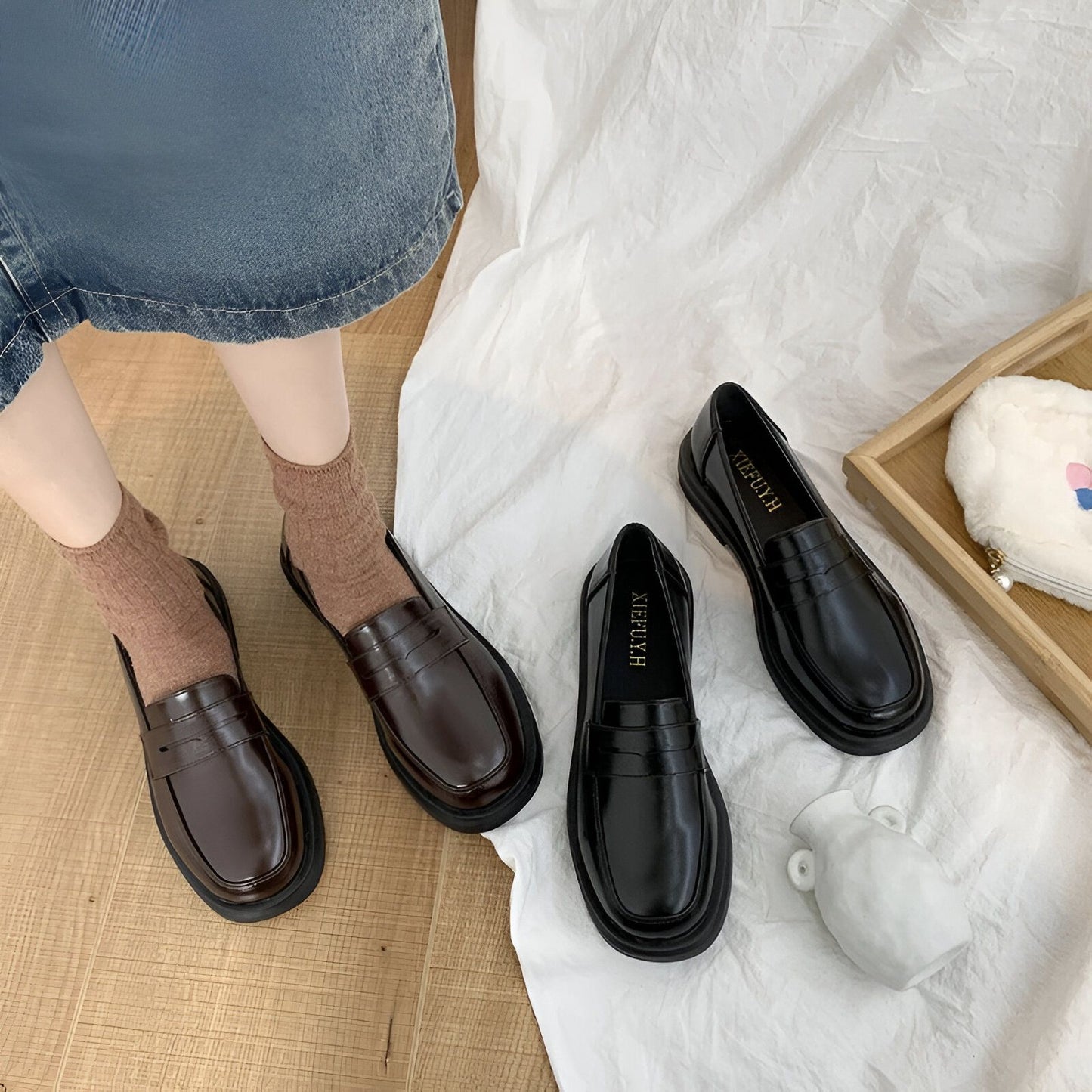 Luxe Mocassins Femme Cuir Véritable Classiques Raffinés