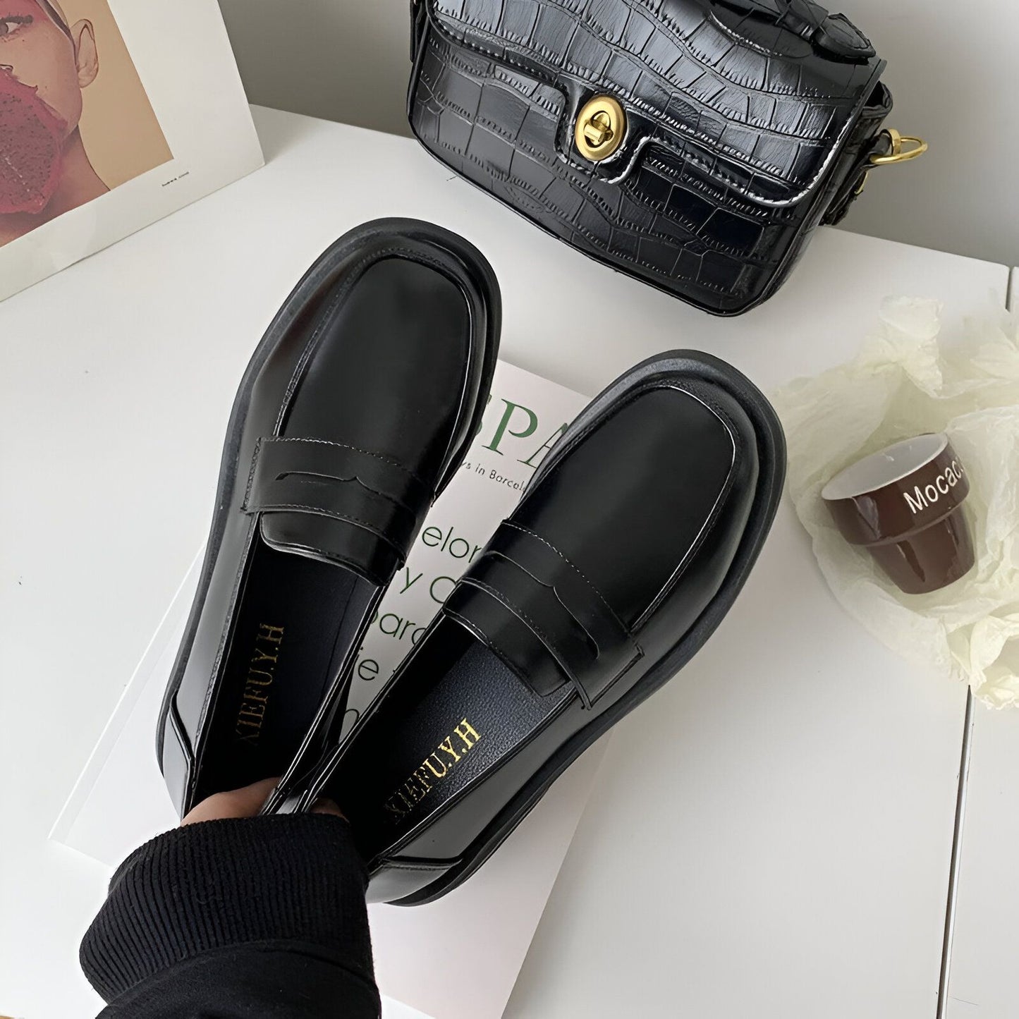 Luxe Mocassins Femme Cuir Véritable Classiques Raffinés