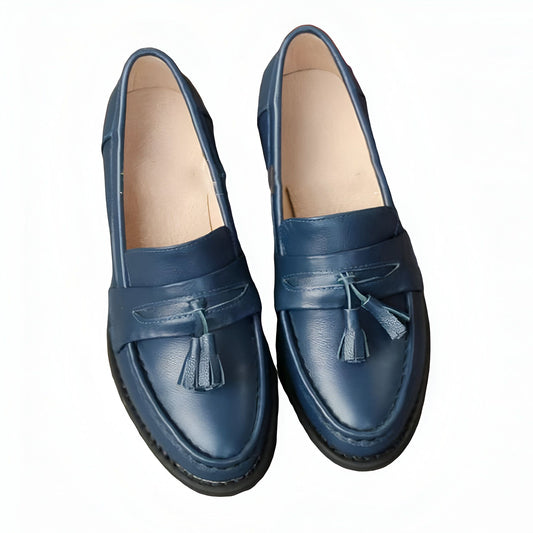 Luxe Mocassins femme cuir talon 5cm semelle rembourrée