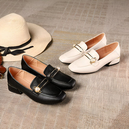 Zen Mocassins Femme Cuir Synthétique Talon Carré