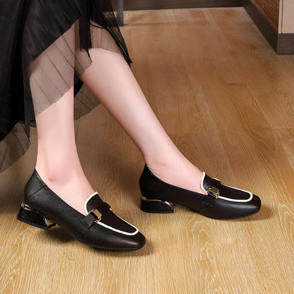 Zen Mocassins Femme Cuir Synthétique Talon Carré