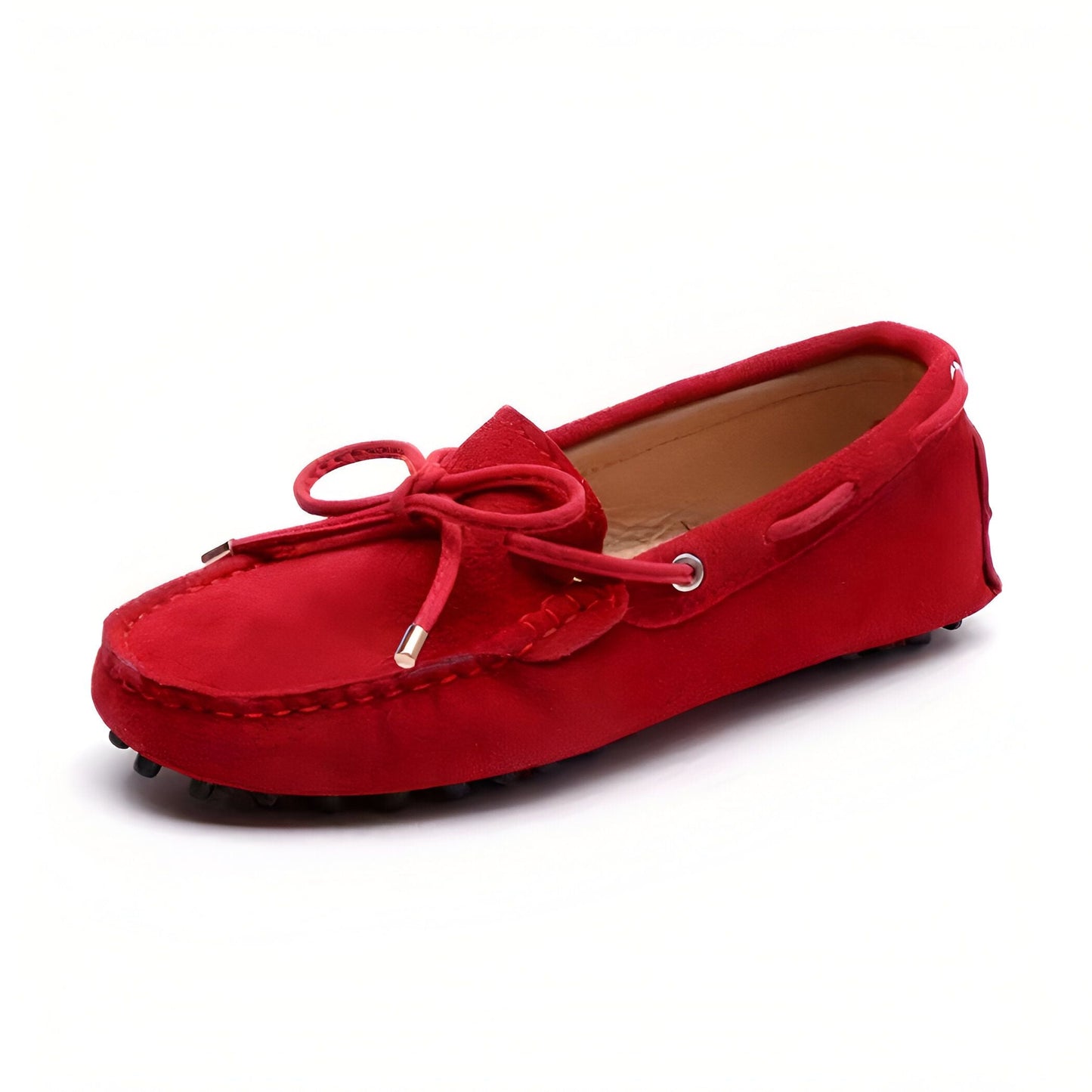 Mocassins Daim Souple Confortables Antidérapants Femme