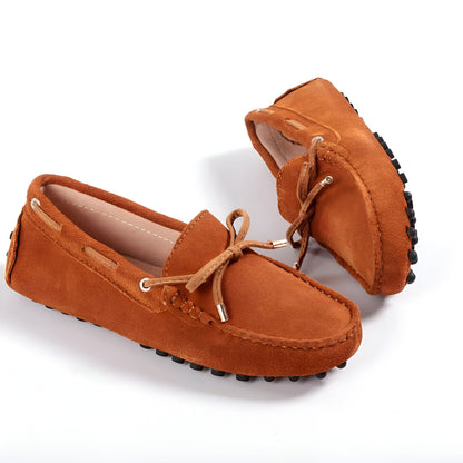 Néo Mocassins Daim Souple Femme Confortable Intemporel
