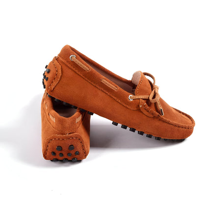 Néo Mocassins Daim Souple Femme Confortable Intemporel