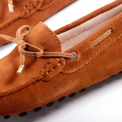 Néo Mocassins Daim Souple Femme Confortable Intemporel