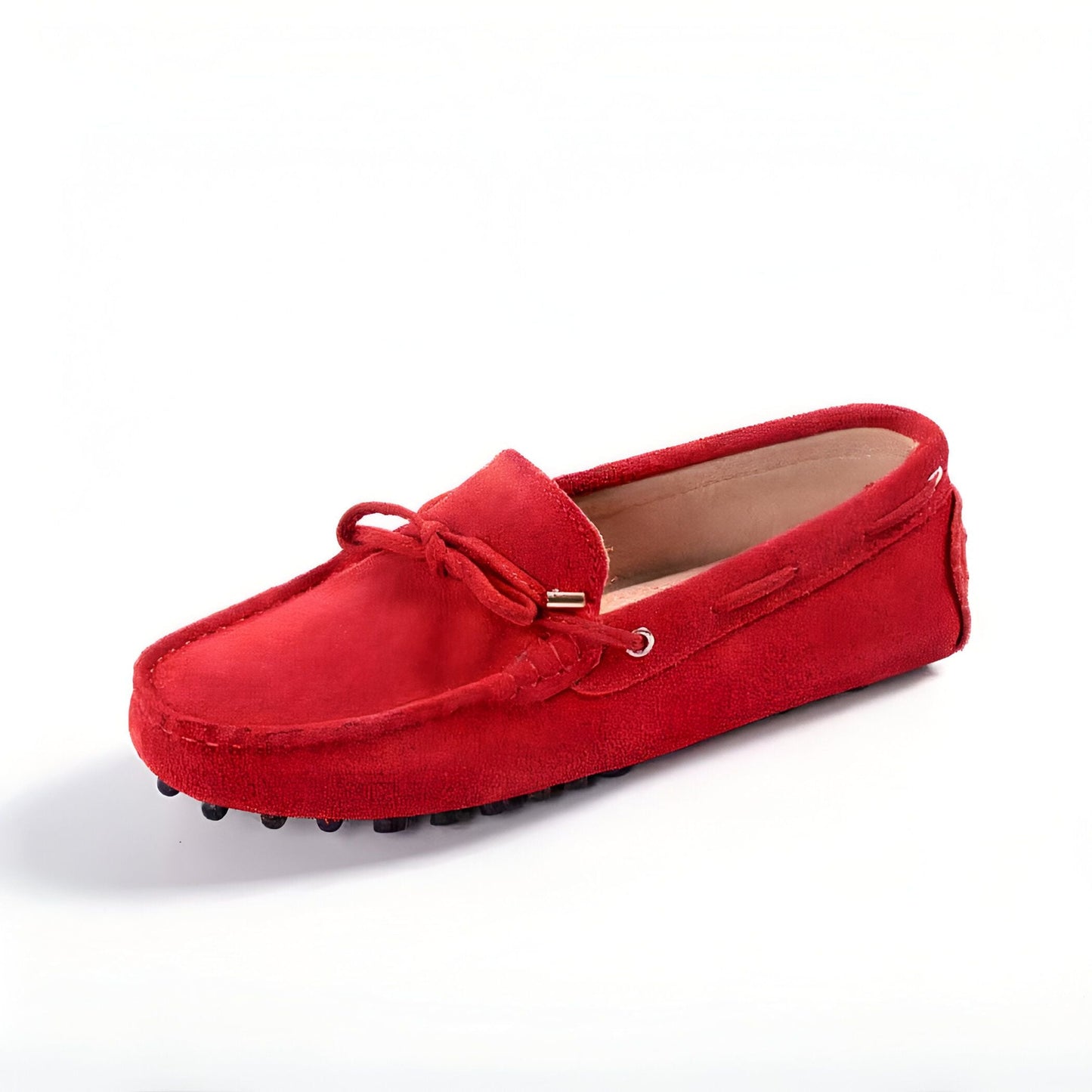 Néo Mocassins Daim Souple Femme Confortable Intemporel