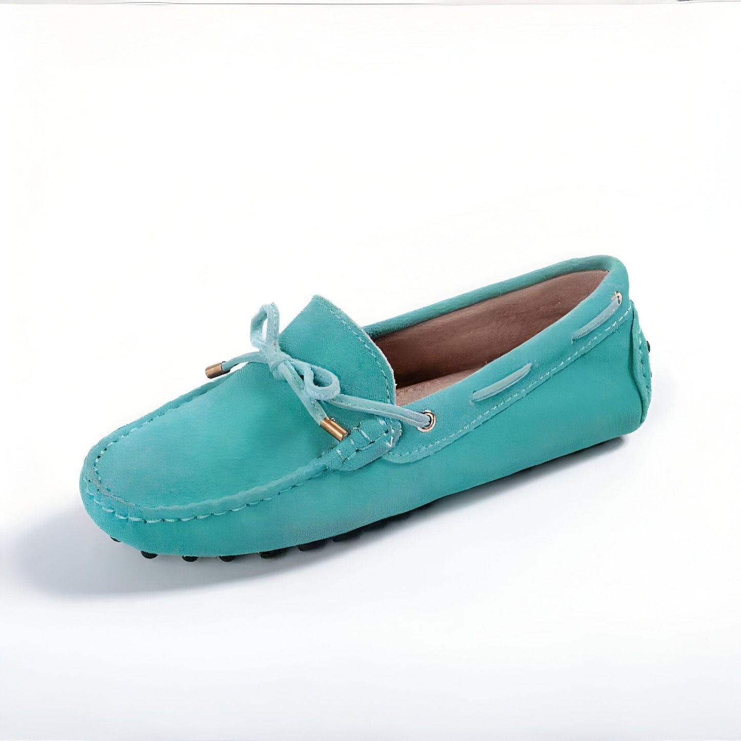Néo Mocassins Daim Souple Femme Confortable Intemporel