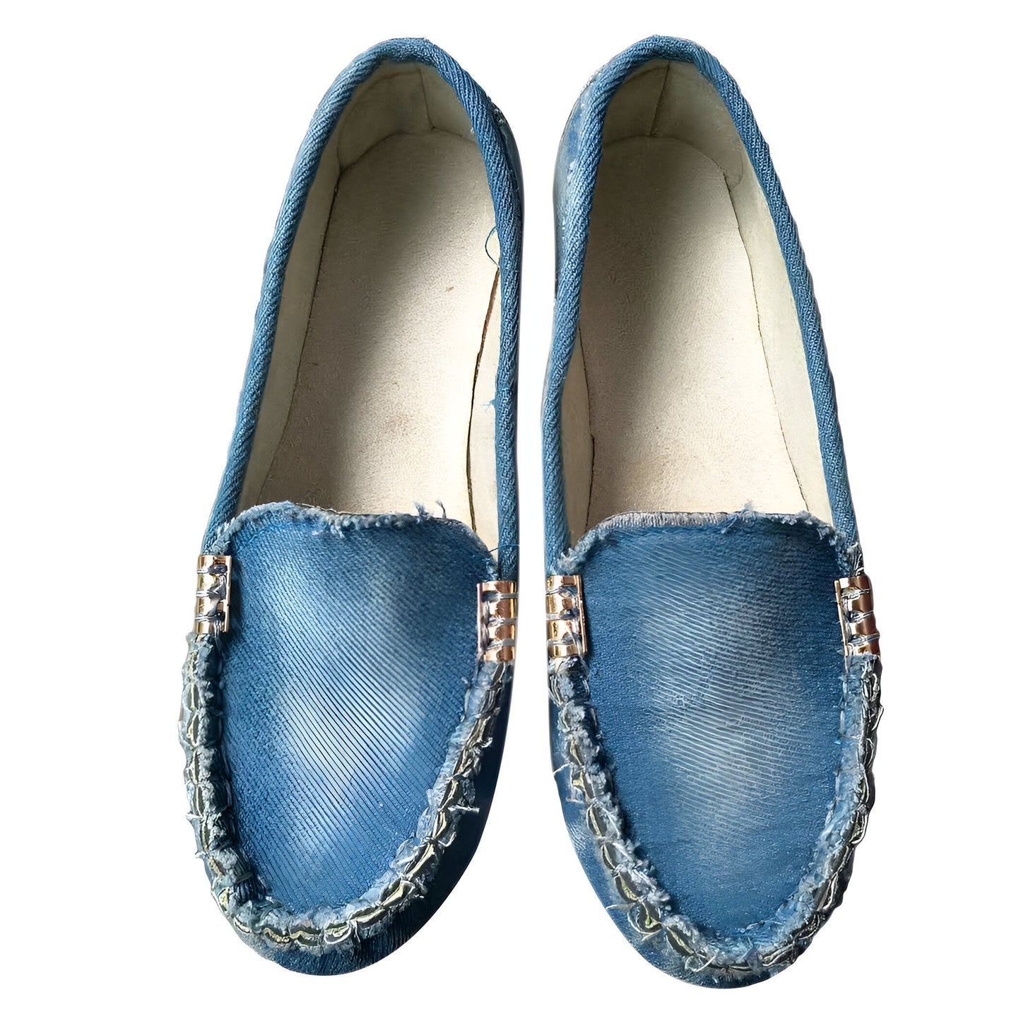 BrandX Mocassins Femme Style Jean Délavé - Confortable