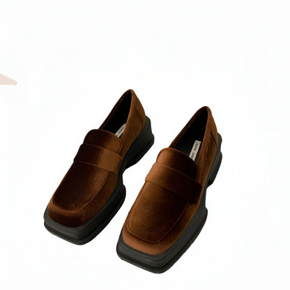 Nova Mocassins Femme Velours Synthétique 5cm Moderne
