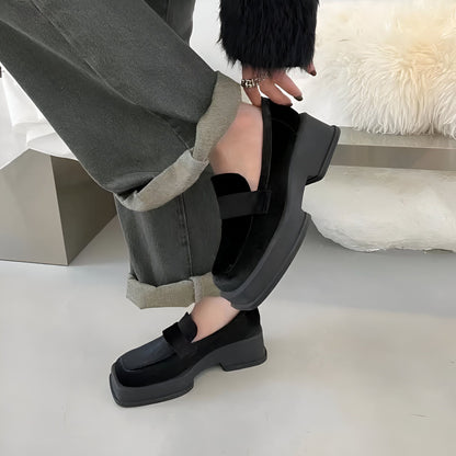Nova Mocassins Femme Velours Synthétique 5cm Moderne
