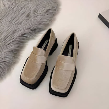 Nova Mocassins Femme Velours Synthétique 5cm Moderne