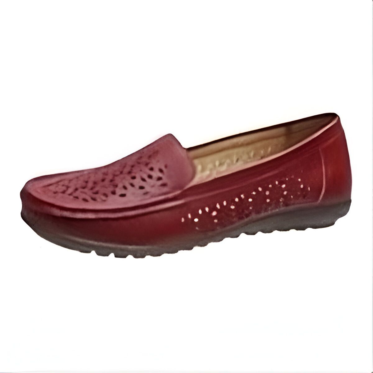 Luxe Mocassins Été Ajourés Confortables Cuir Végan